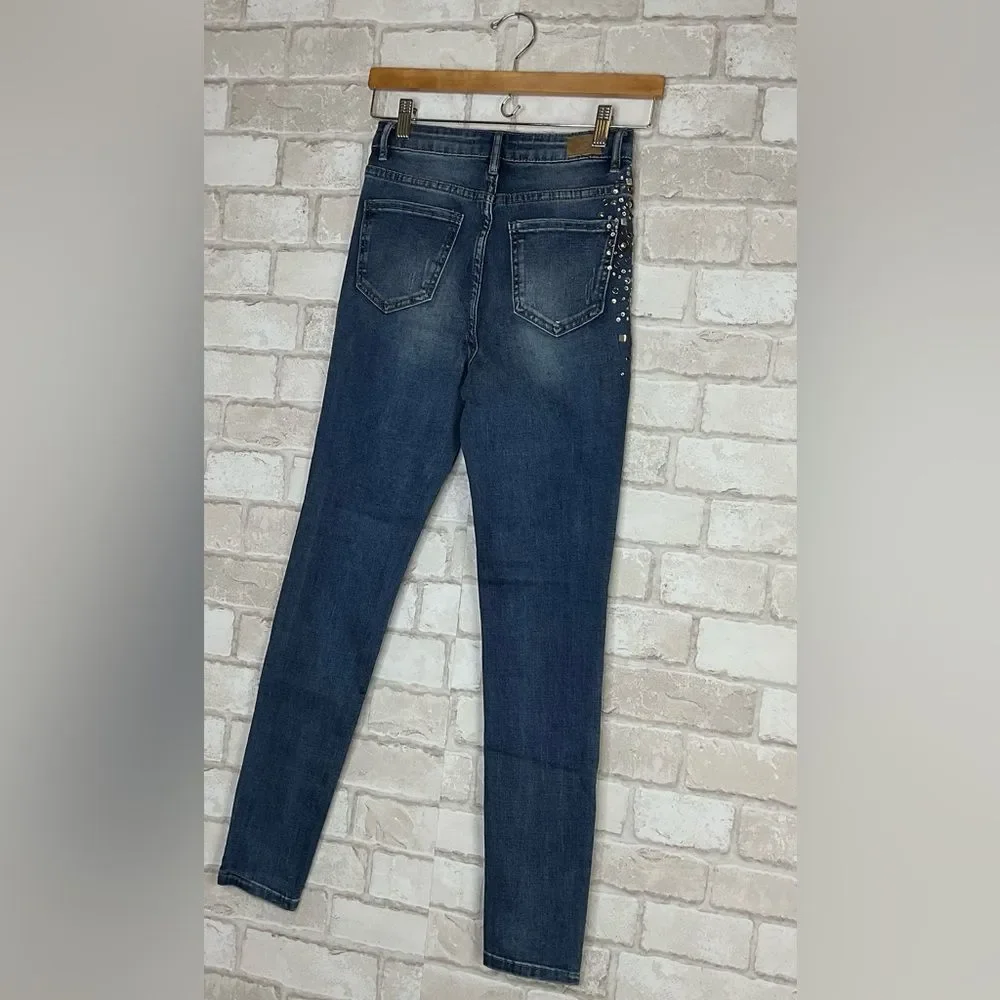 Denim Couture embellished blue