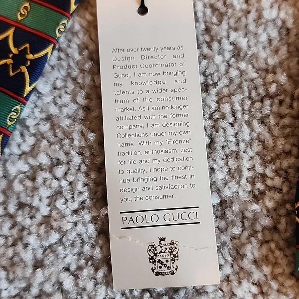 Gucci‎ Paolo Mens Tie Blue, Gold, Green