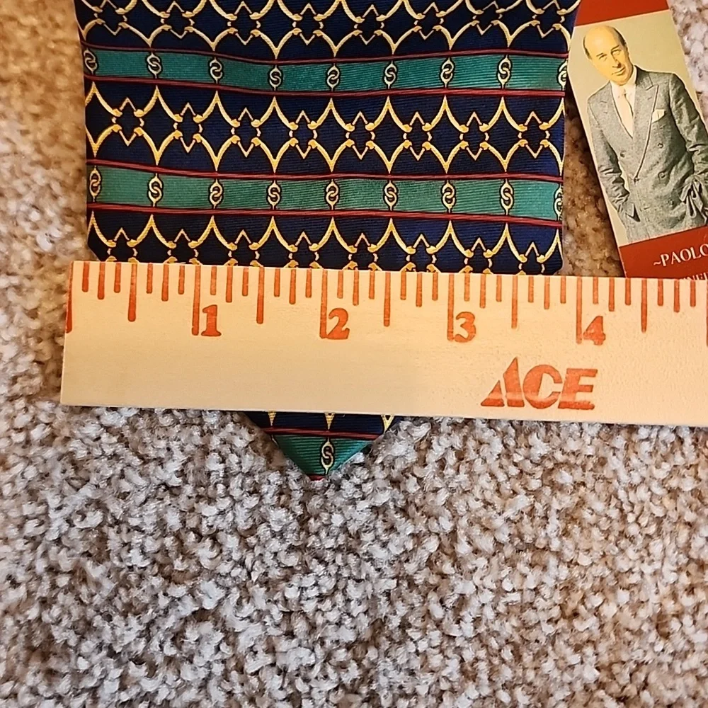 Gucci‎ Paolo Mens Tie Blue, Gold, Green