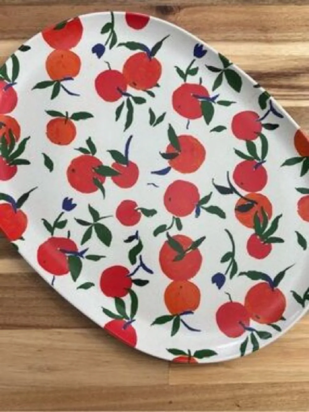 EUC Target Opal House White Melamine Serving Platter - Orange Fruit Pattern