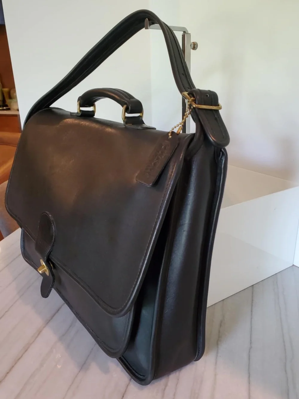 Vintage Coach Metropolitan Briefcase Black Leather 1994 | The Devil Wears Prada