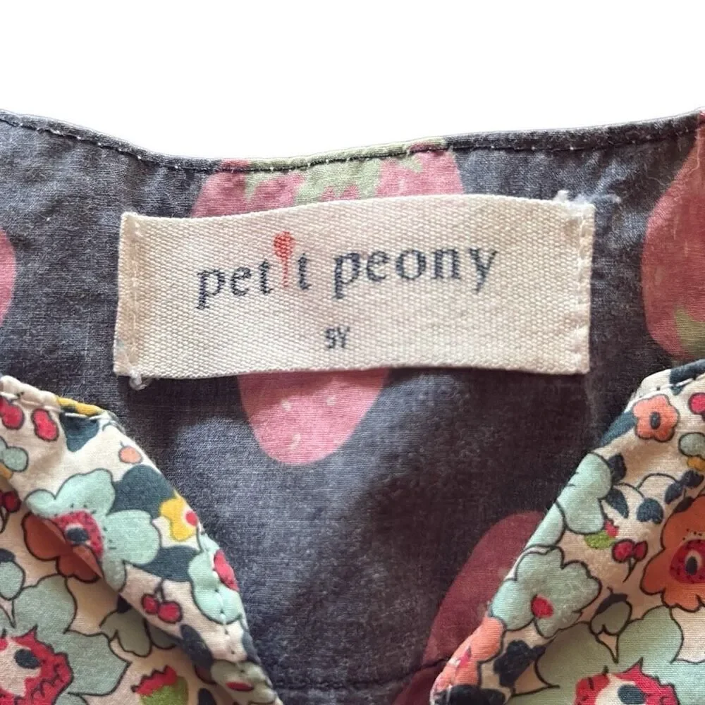 Petit Peony cotton hem