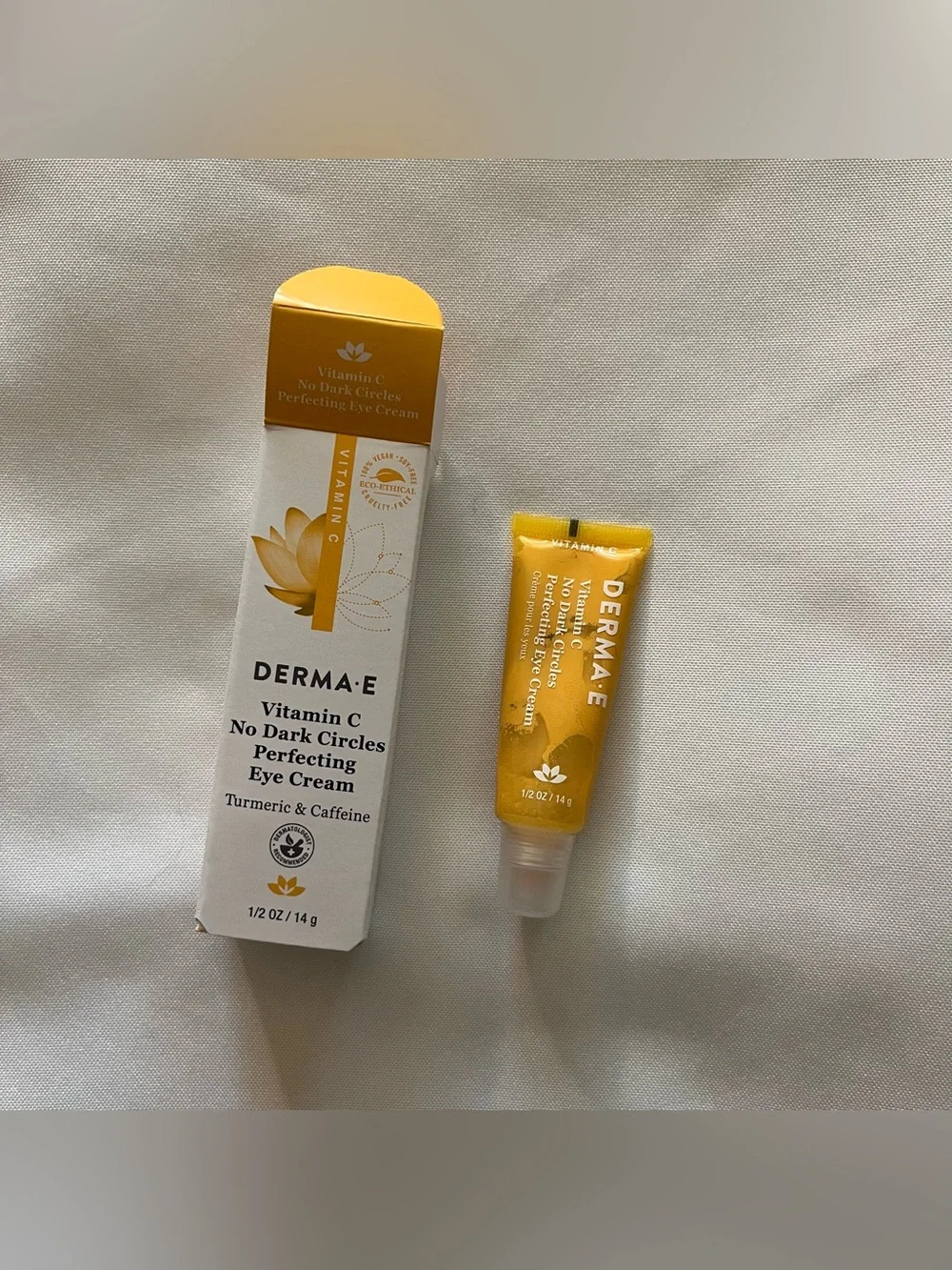 Derma E No Dark Circles Perfecting Vegan Eye Cream 0.5 Oz Full Size NWT