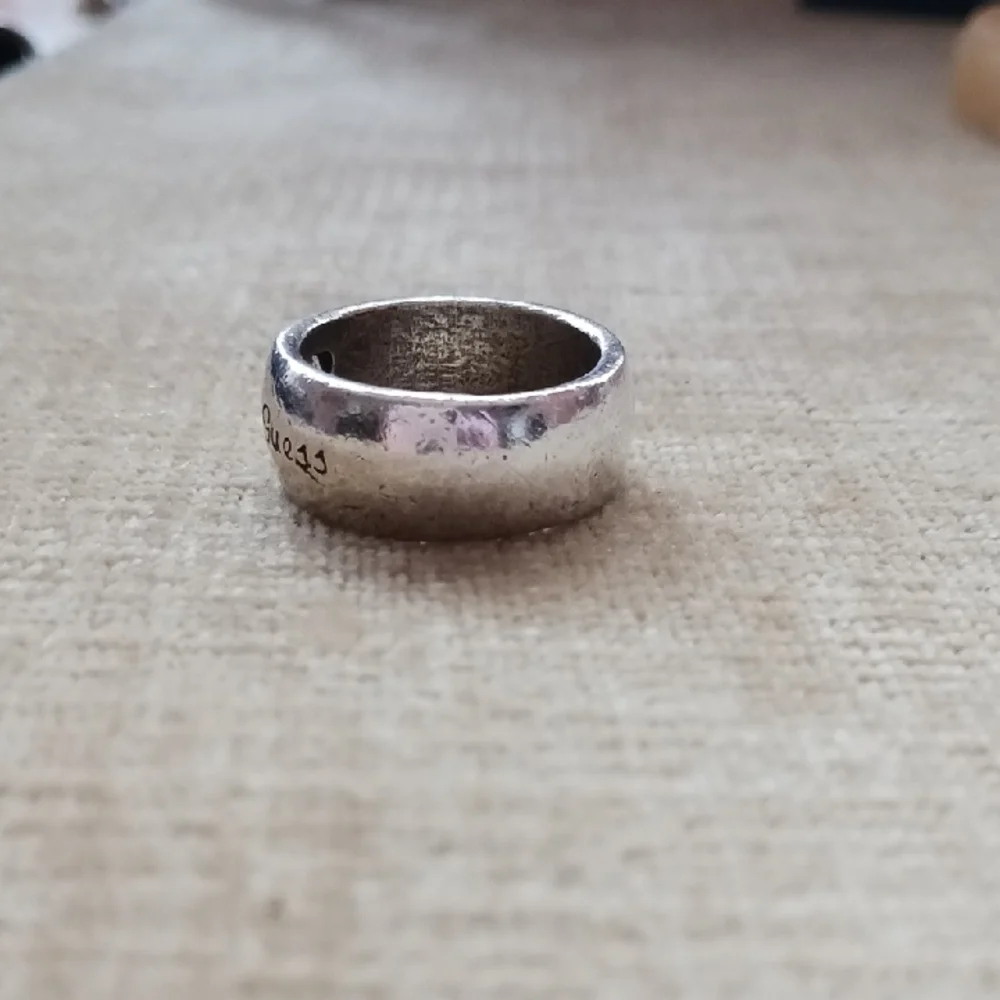 Silver Tone GUESS Ring
