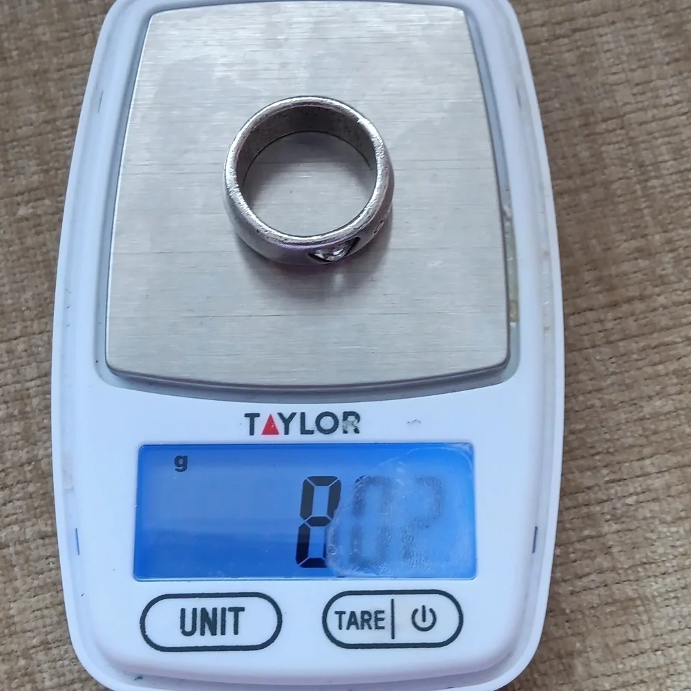 Silver Tone GUESS Ring