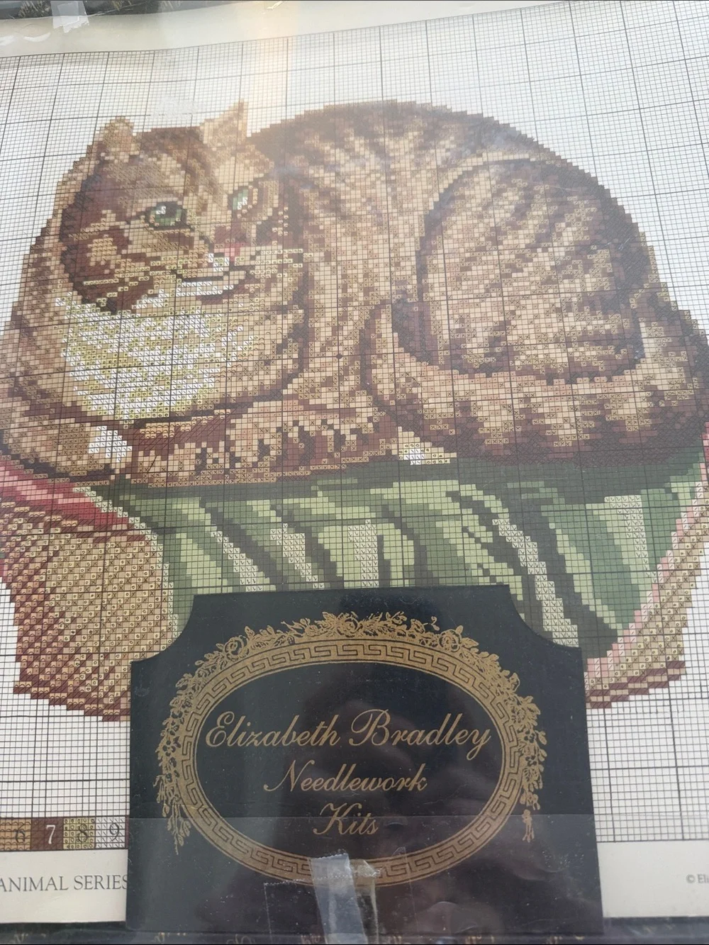 Elizabeth Bradley Brown Tabby Cat Needlework Kit -Made in Great Britain