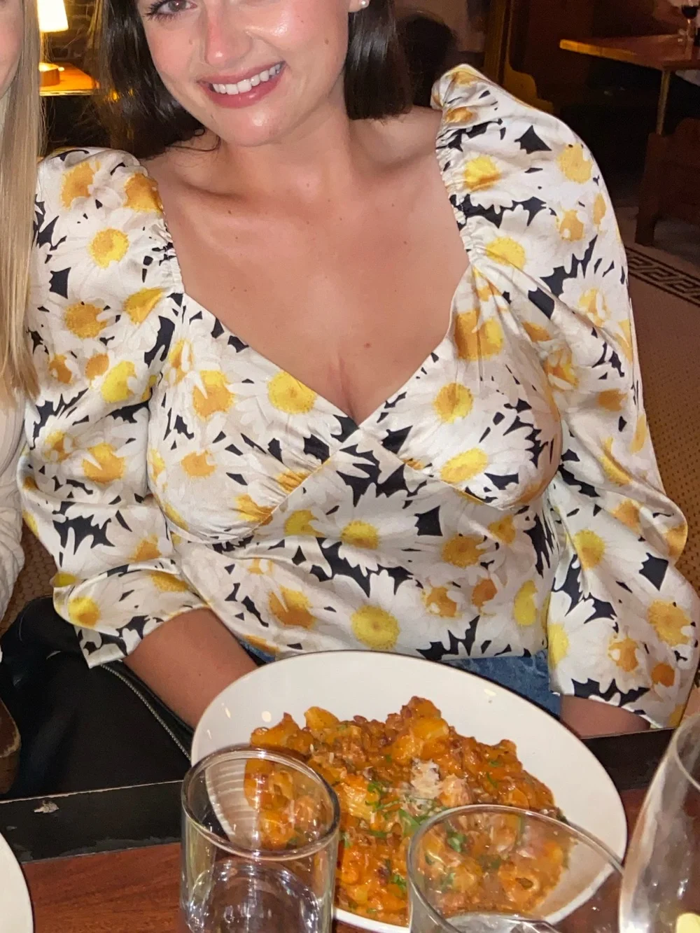 Zara floral blouse