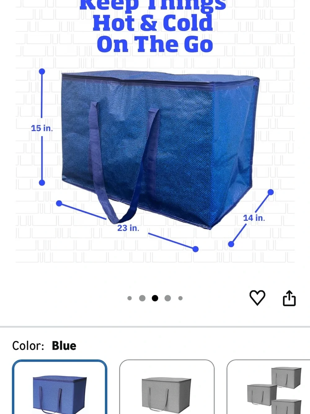 Durasack blue insulated