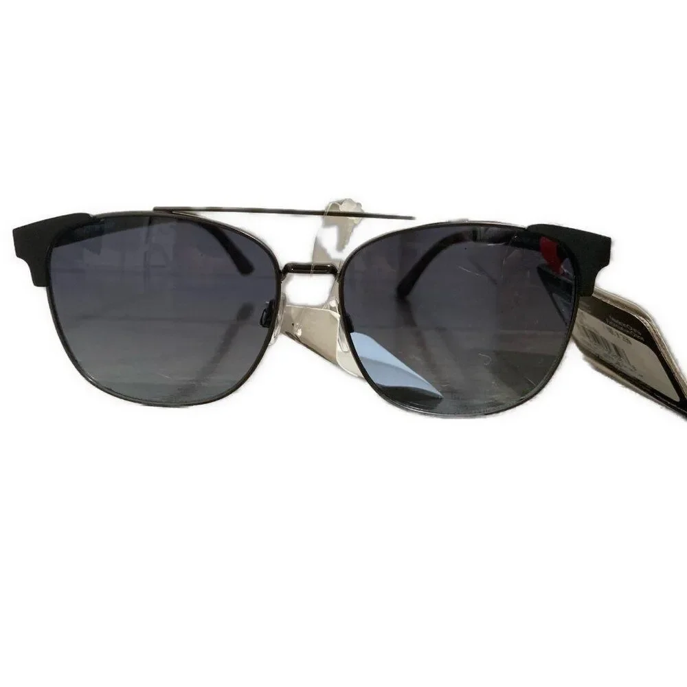 Foster grant mens new black frame blue lens aviator sunglasses