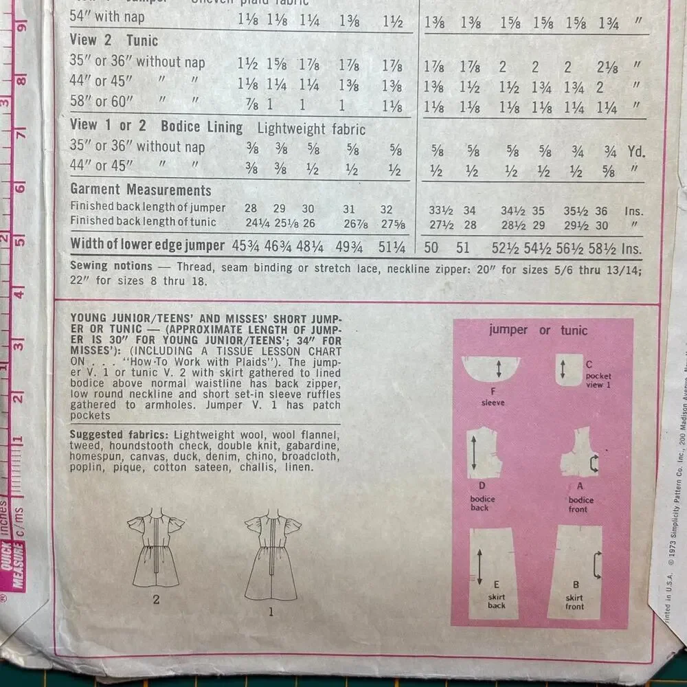 Simplicity 1970s tunic