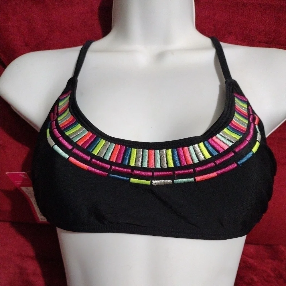 XHILARATION Black‎ Bikini Top