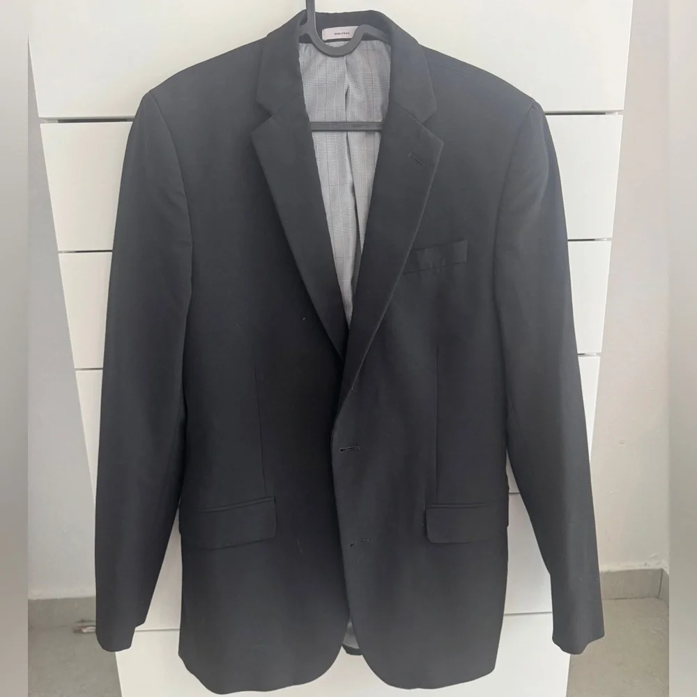 JF J. Ferrar Slim Fit Black Suit Jacket Blazer - Size 40R - Stretch Comfort