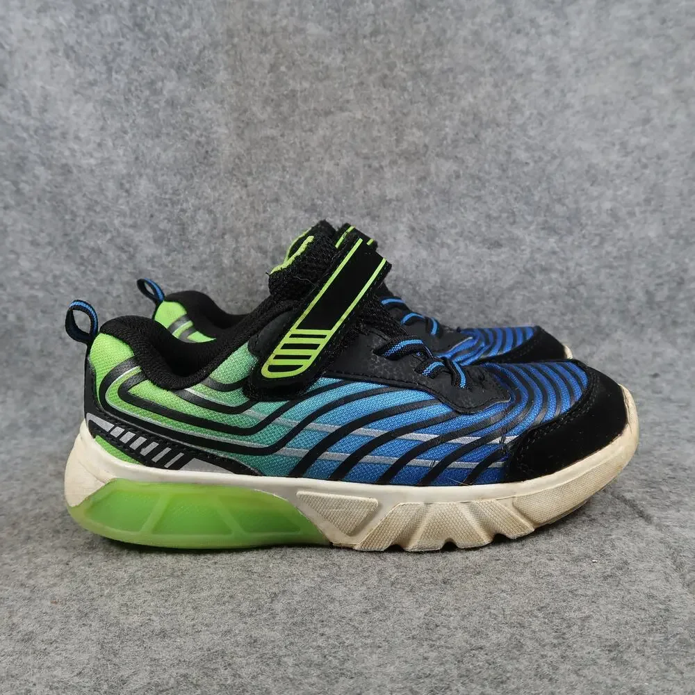Athletic Works Shoes Kids 2 Sneakers Casual Easy On Blue Green Boys Play School
