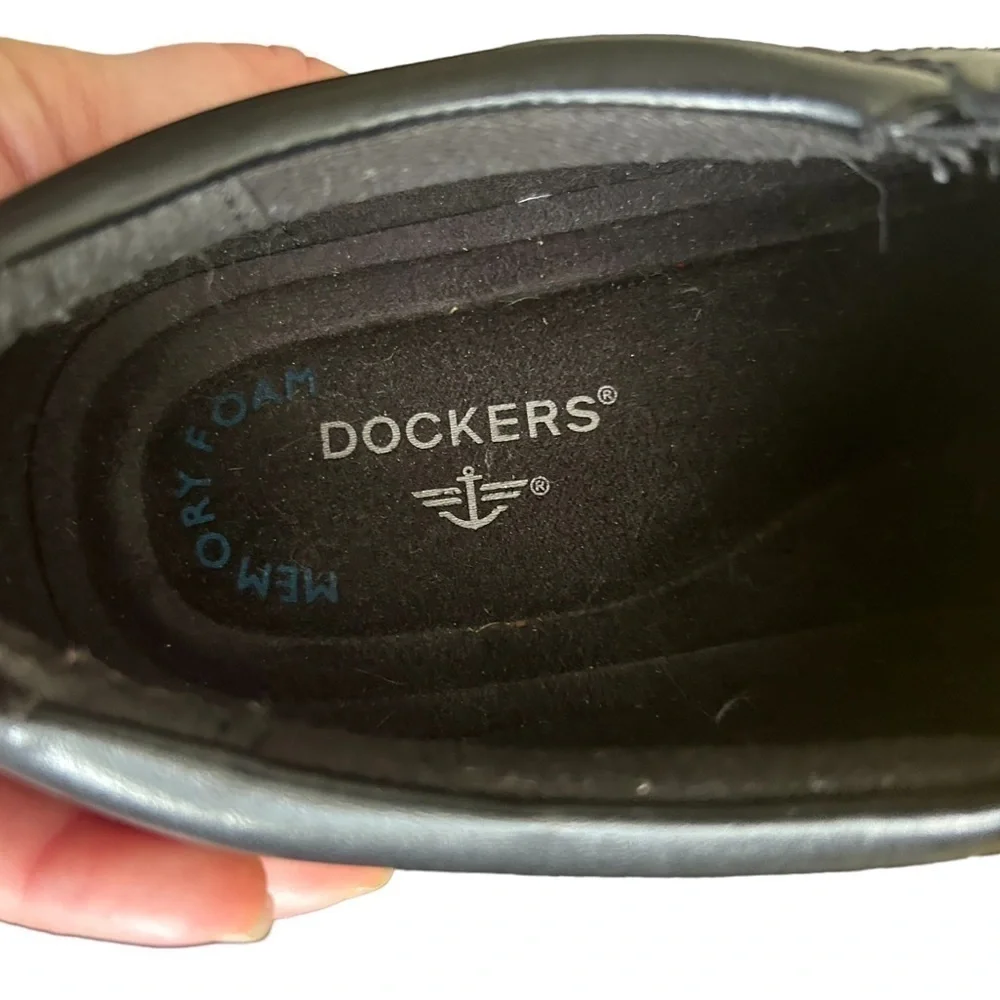 Dockers Men's Emptor Loafer Slip On Black Leather Size 10.5W