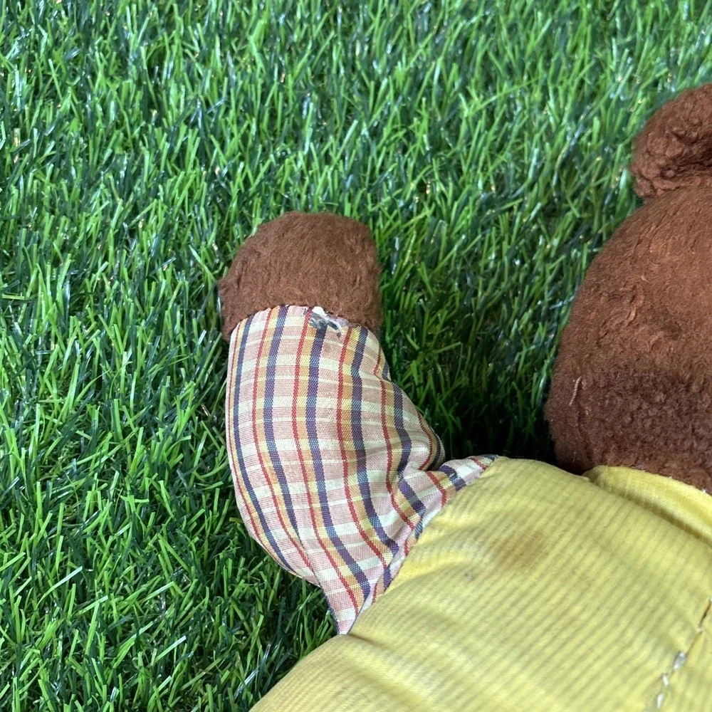 Vintage Ideal Toy Company Teddy‎ Bear It's A Wonderful Toy Plaid Outfit USA