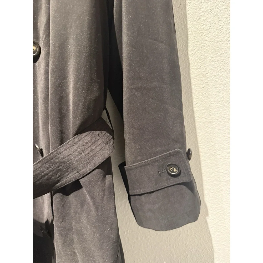 Vintage 90s Chaps Ralph Lauren Mens 44L Microfiber Belted Trench‎ Coat Jacket