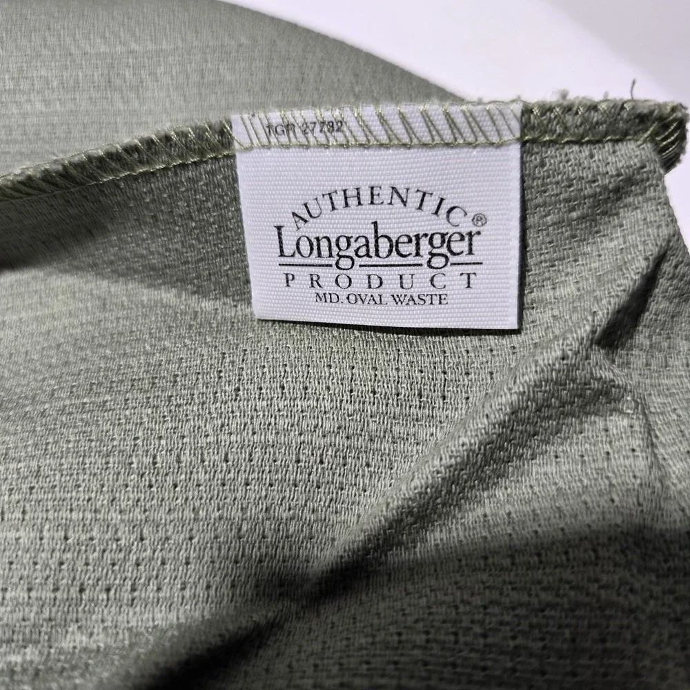 Longaberger Basket Liner Sage Med Oval Waste‎ Basket