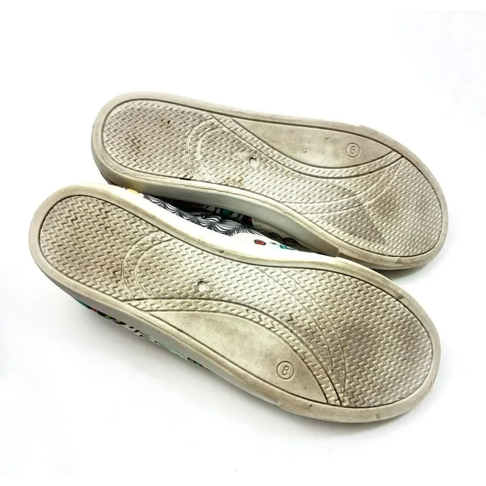 Custom Hand-Painted Canvas Sneakers Sz 8