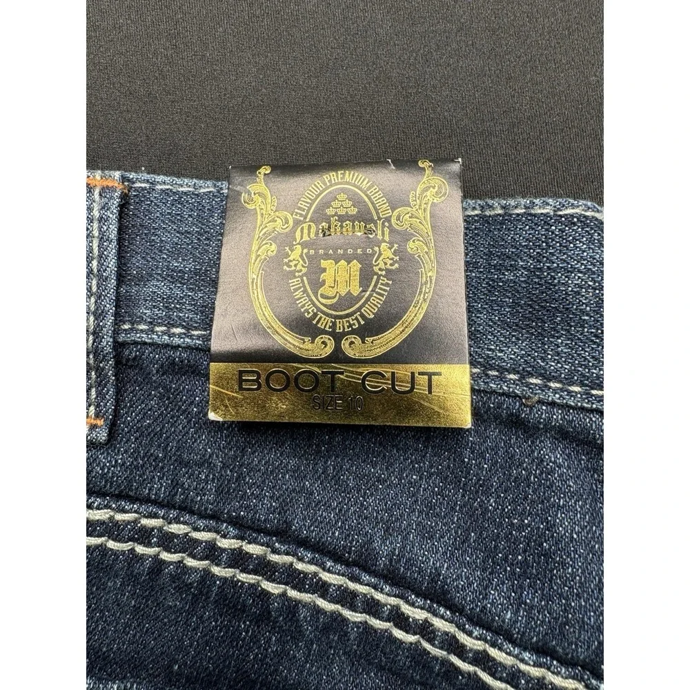 Makaveli Branded Jeans Youth Size 10 Blue Denim New 100% Cotton Bootcut Hip Hop