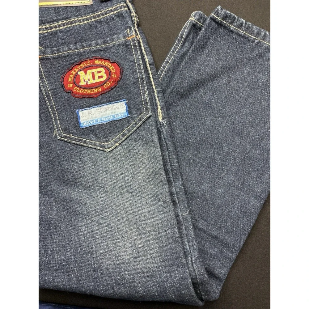 Makaveli Branded Jeans Youth Size 10 Blue Denim New 100% Cotton Bootcut Hip Hop