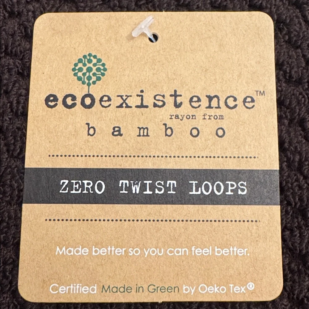 8pc ECOEXISTENCE Bamboo Zero Twist Loops Bath Towel Set-Dark Chocolate-DKCHOC25