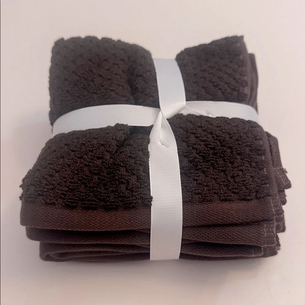 8pc ECOEXISTENCE Bamboo Zero Twist Loops Bath Towel Set-Dark Chocolate-DKCHOC25