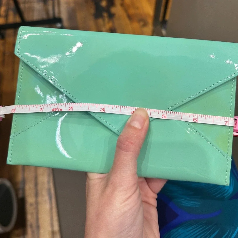 Tiffany & Co Tiffany Blue Patent Leather Envelope Clutch Wallet Accessory