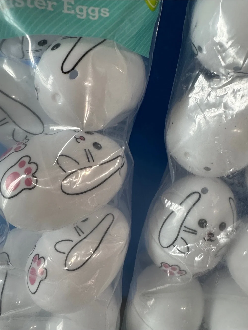 Celebrate! White Bunny Print & Metallic Assorted Easter Egg Decor Pack. Set of 5