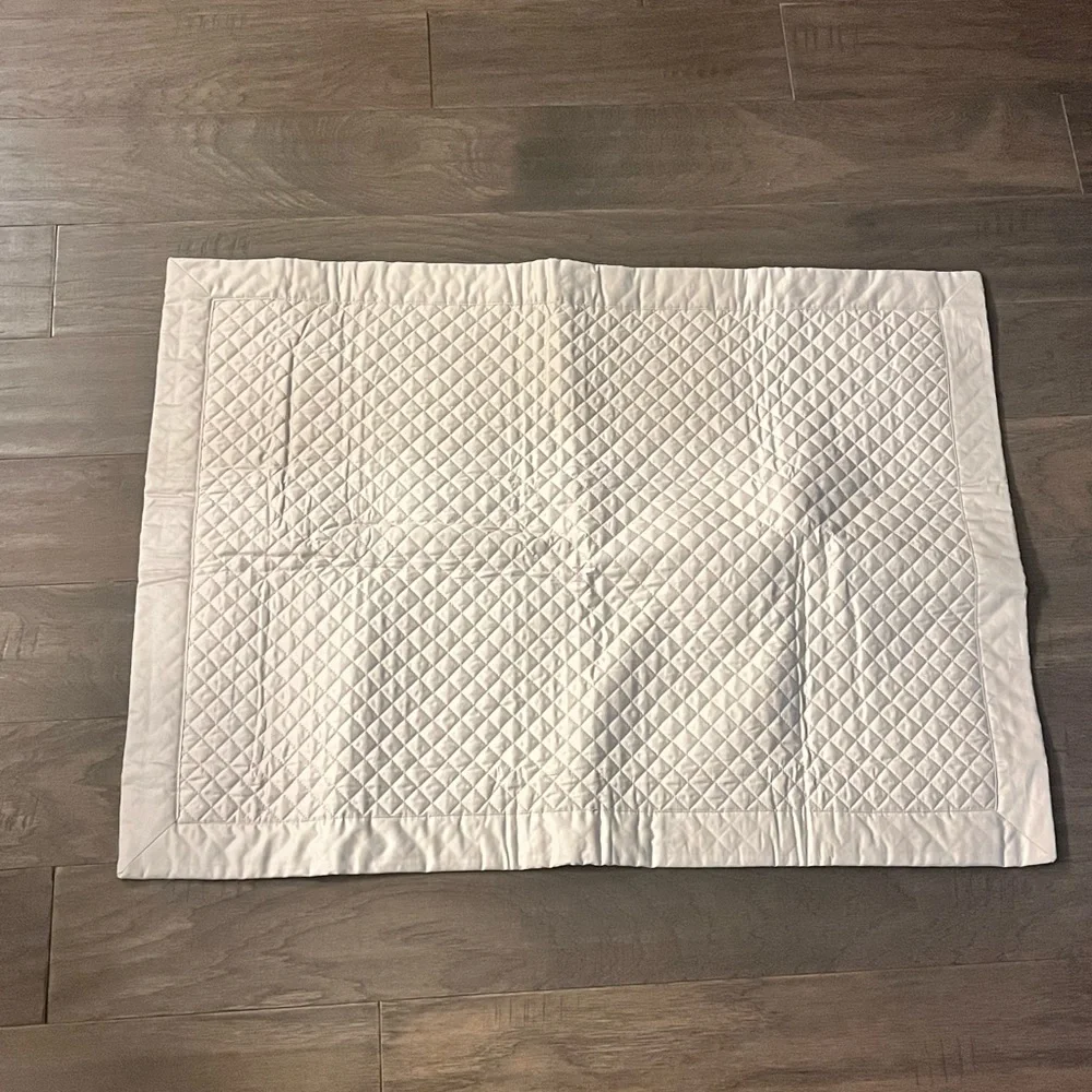 Ralph Lauren Wyatt Vintage Silver Standard Pillow Sham new open package quilted
