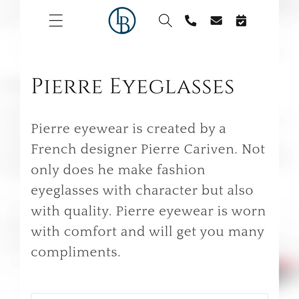Pierre Eyewear excellent frame