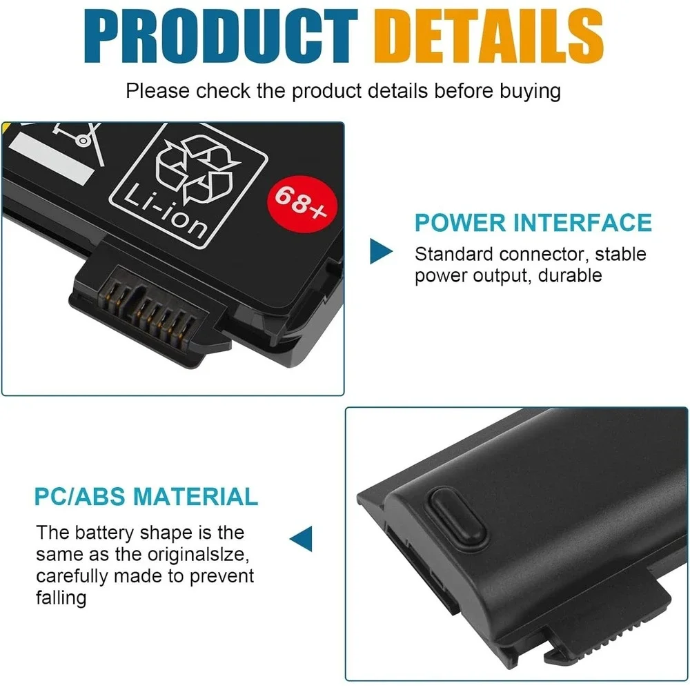 68+‎ 45N1128 Battery for Lenovo ThinkPad T440 T450 T460 T470 X240 X250 X260