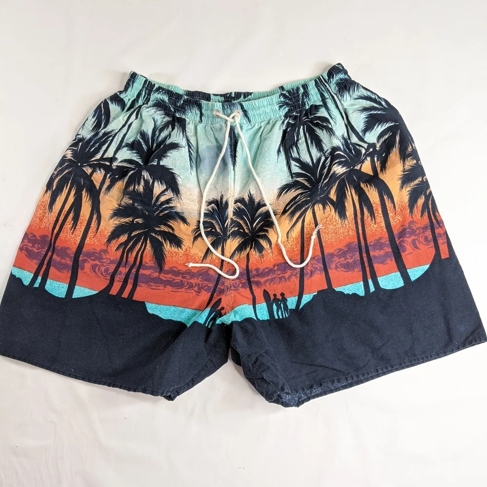 St Thomas Mens Swim Trunks Board Shorts Palm Trees‎