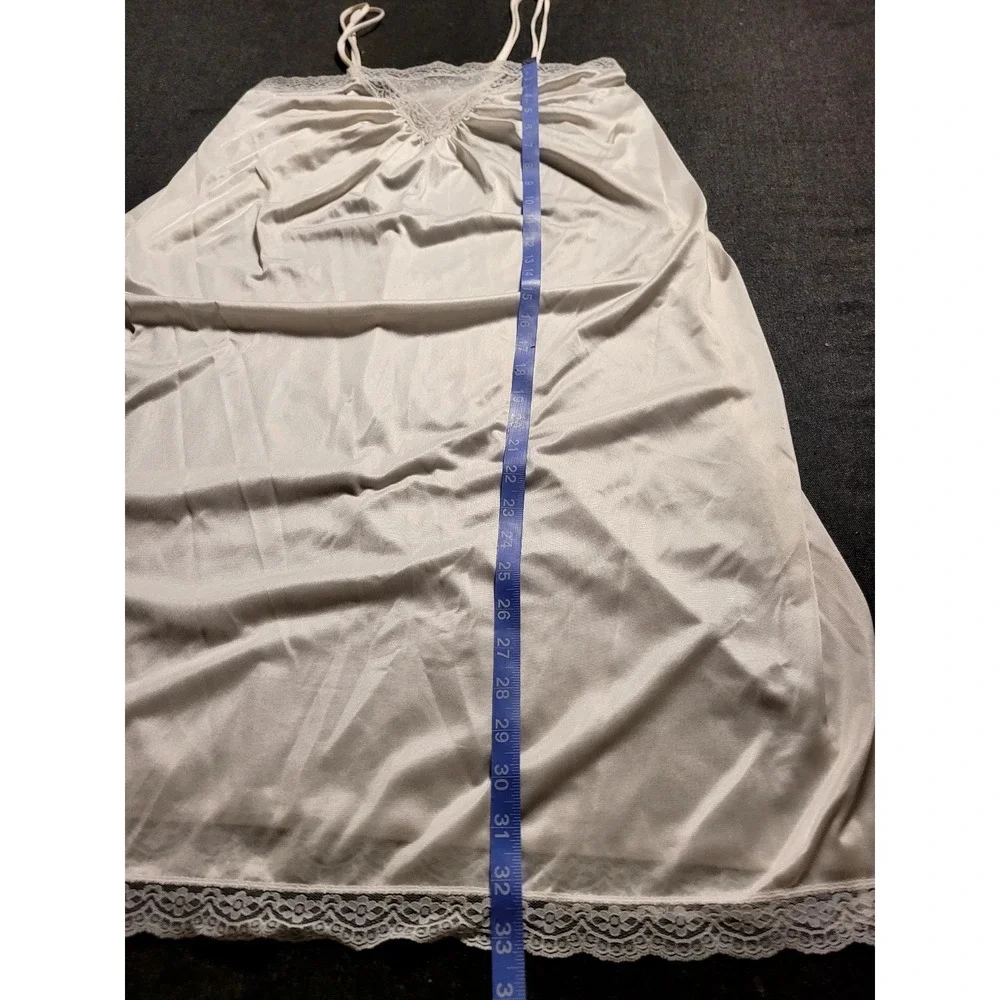 Vintage 60s‎ 70s Peignoir Nightgown Set Bed Coat White Bridal Slip M Gilead