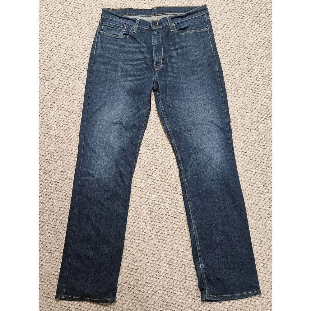 Levi's‎ 541 Mens Jeans sz 36x34 Blue Denim Athletic Straight Dark Wash Mid Rise