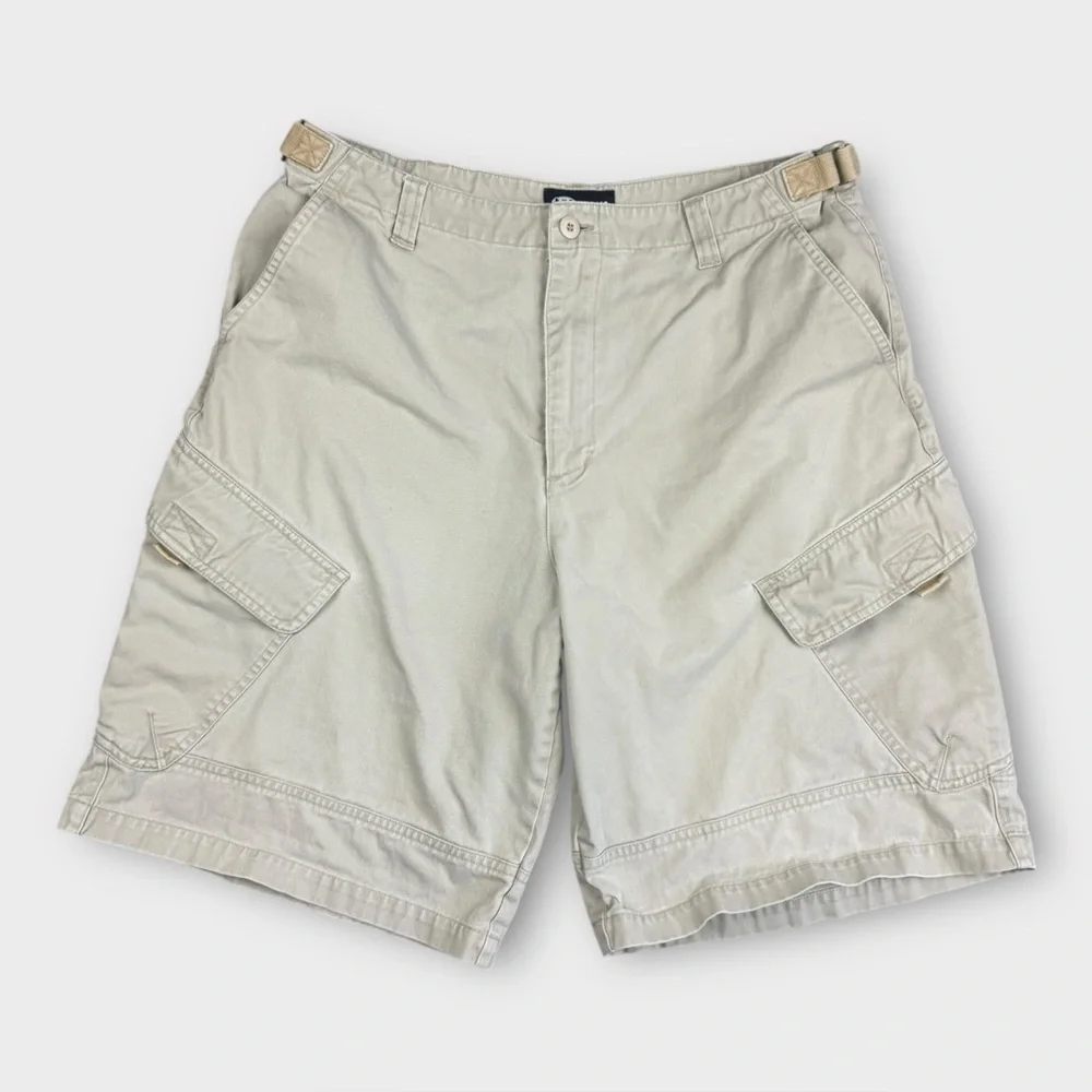 Rue21 Rue Jeans Mens Cargo Shorts Tan Khaki Cotton Size 34 Adjustable‎ Waist