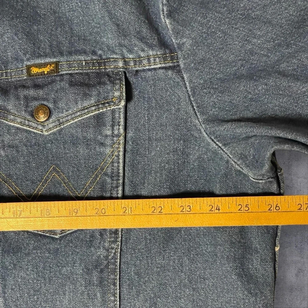 Wrangler Denim Trucker Jacket Mens XL Unlined‎ Western Rodeo Ranch Rodeo