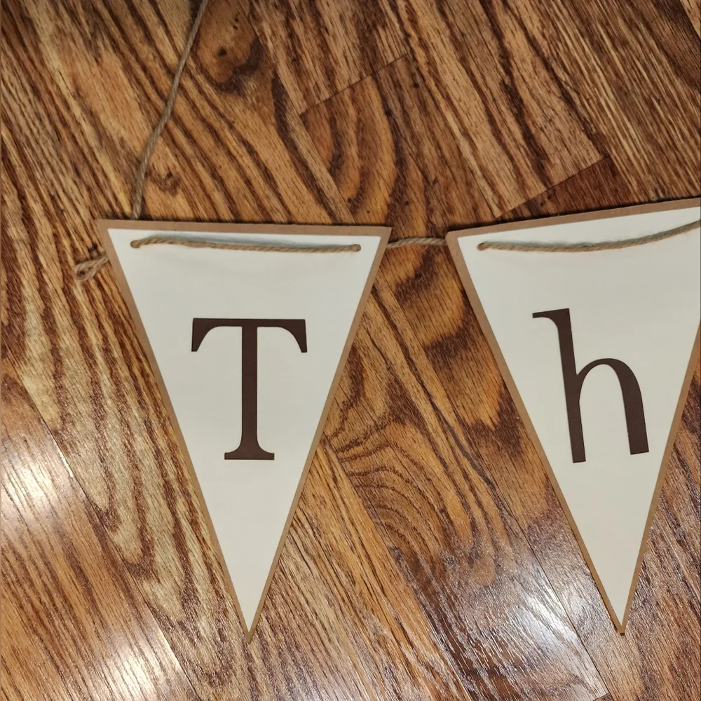 Hand Crafted thankful banner