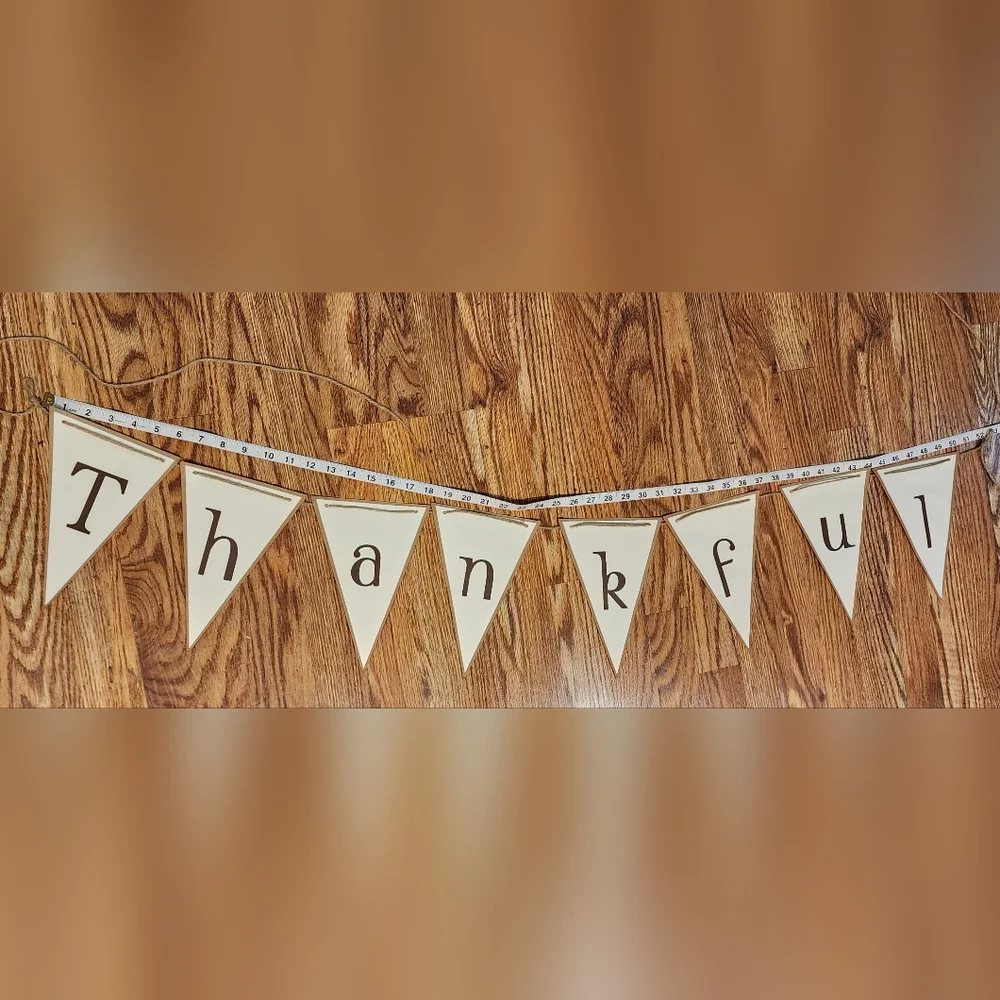 Hand Crafted thankful banner
