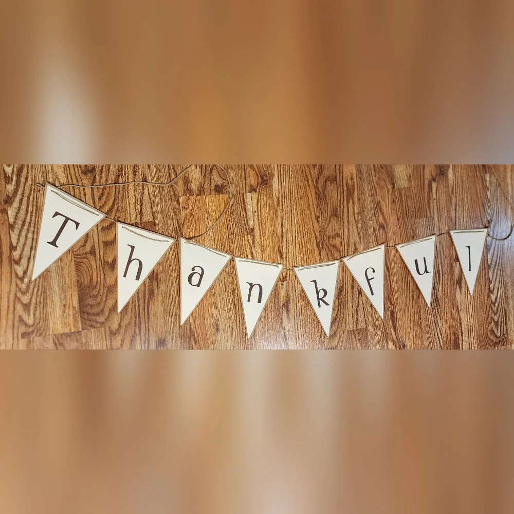 Hand Crafted thankful banner