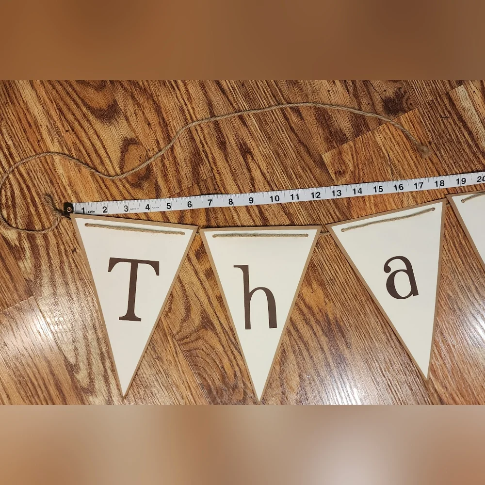 Hand Crafted thankful banner