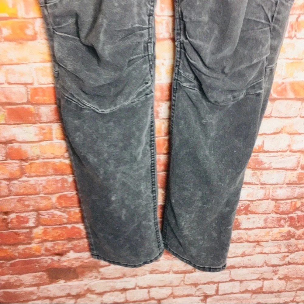 MAO Denim Factory Vintage Distressed Gray High Rise Moto Biker Jeans