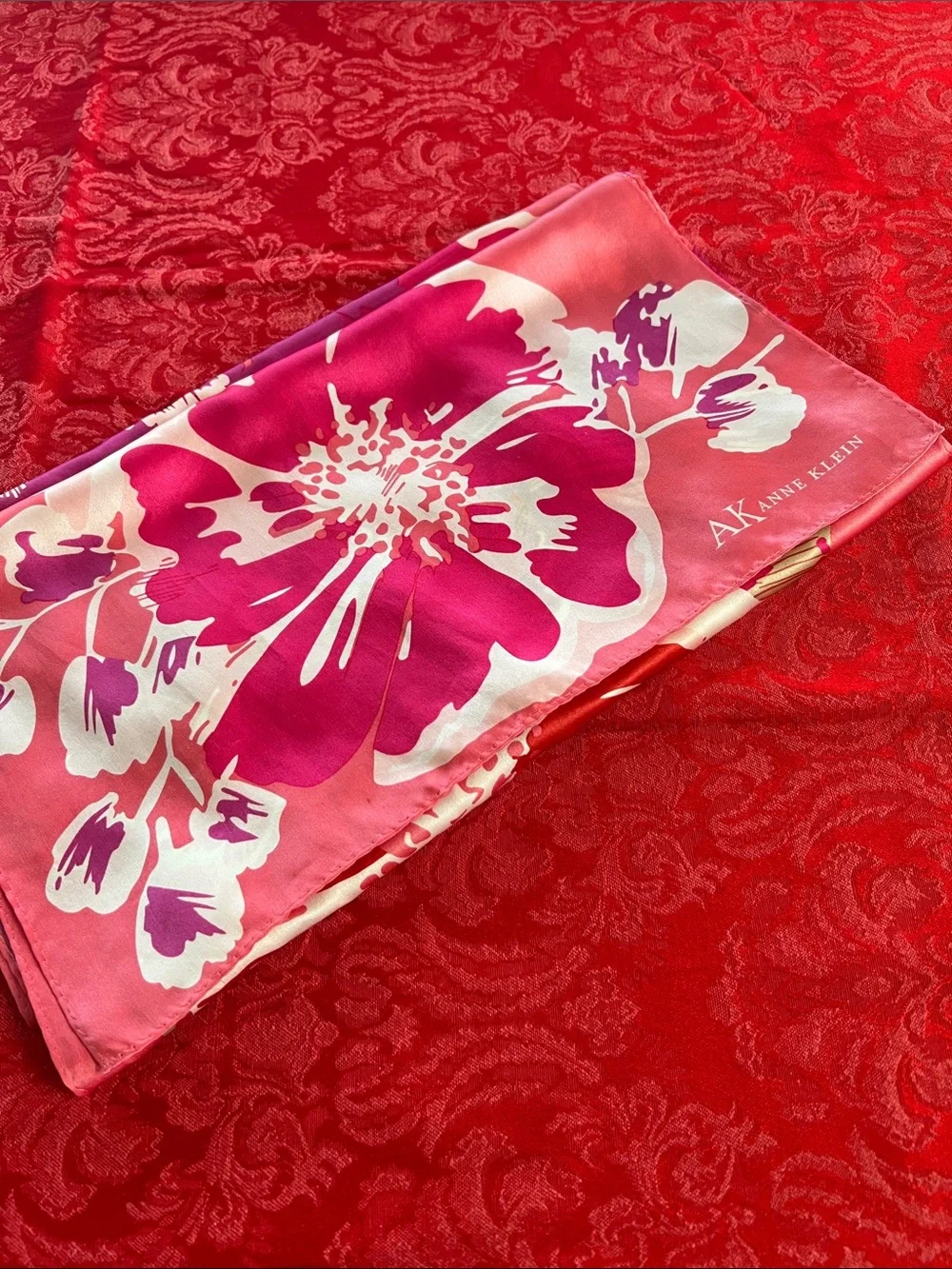 Anne Klein Pink Floral Scarf 62