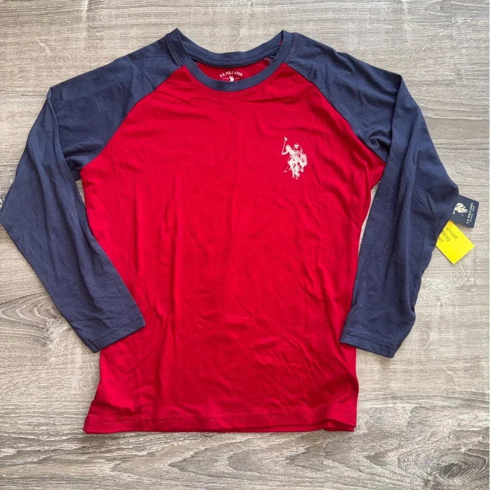 U.S. Polo Assn. Boy’s Size M Red Navy Pajama Shirt NWT Soft Comfy