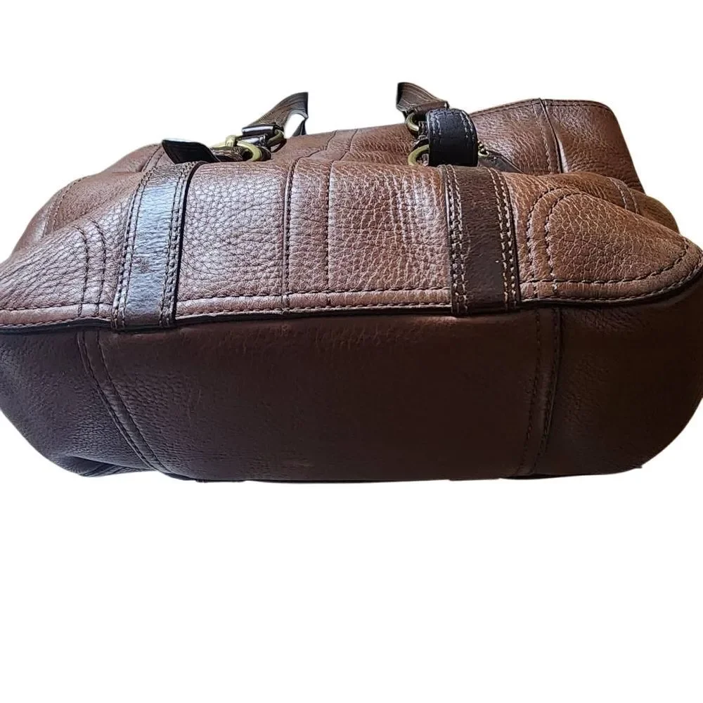Coach Brown Pebbled Leather Purse