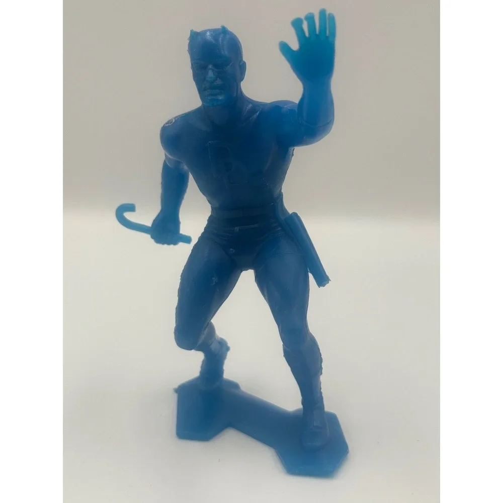 Vintage 1967 MPC Marvel Daredevil Blue Plastic Figure Toy MCMLXVII USA Made