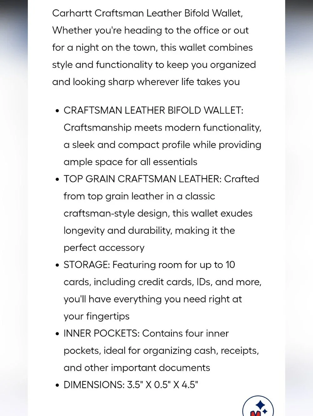 Carhartt compact leather