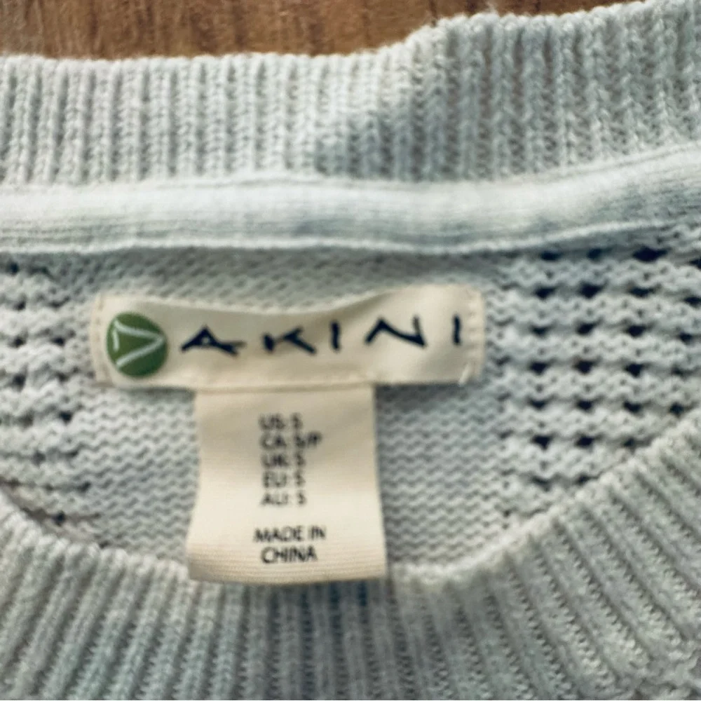 Open weave cotton blend white sweater