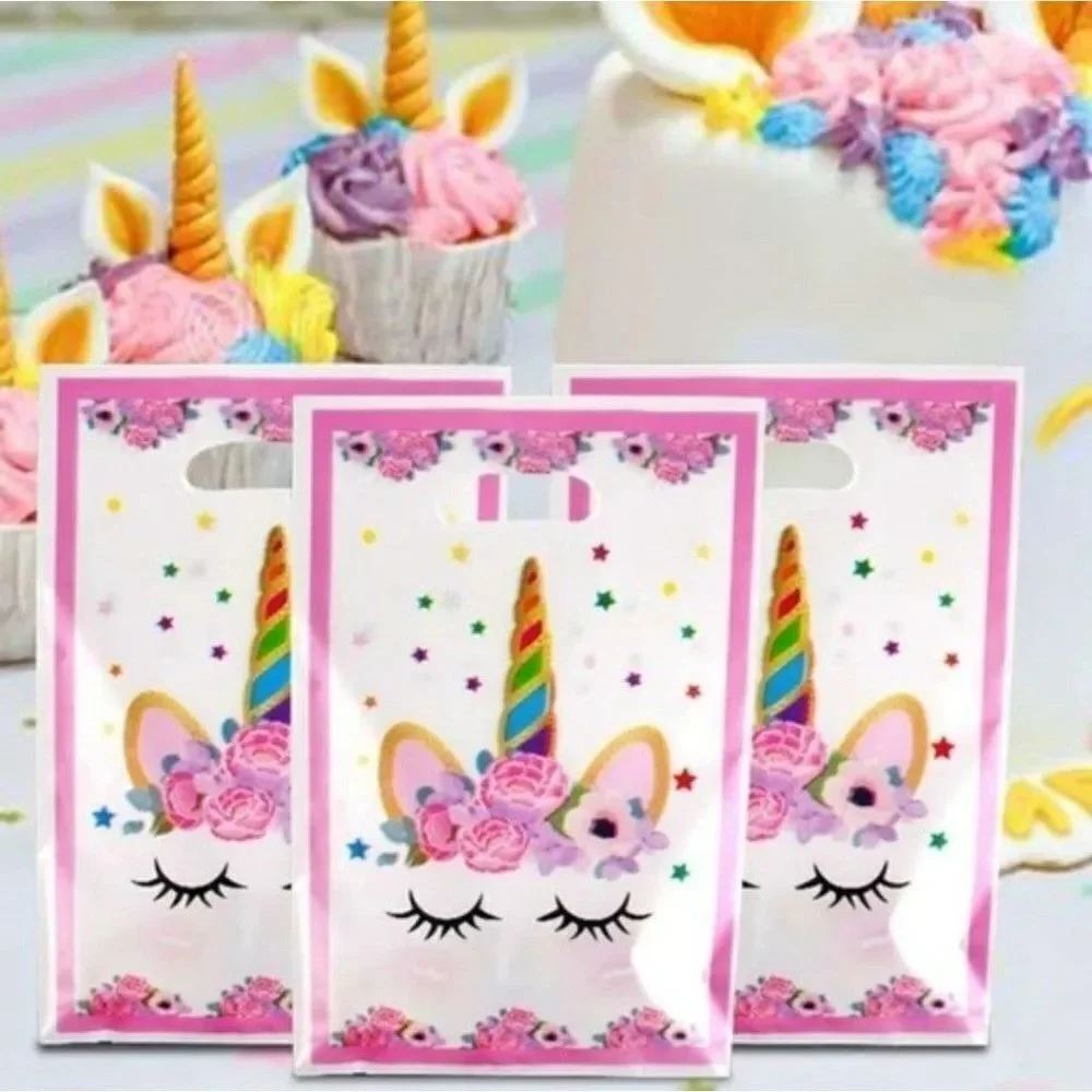 Unicorn Party Bags 10 pcs Party Bags Favours Loot Bag Treat for Girls Birthday