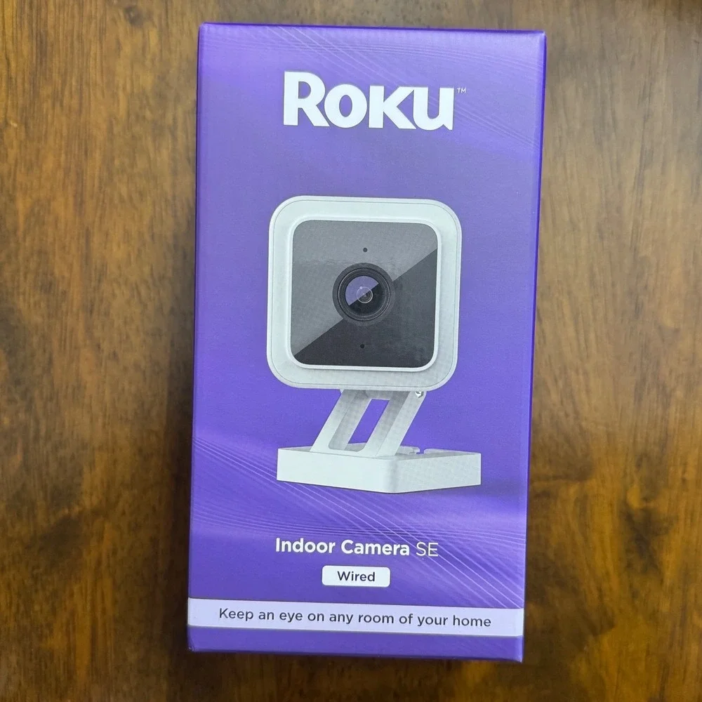 Roku Indoor Camera SE Wired 1080p‎ HD Video Motion Sound Detection Night Vision