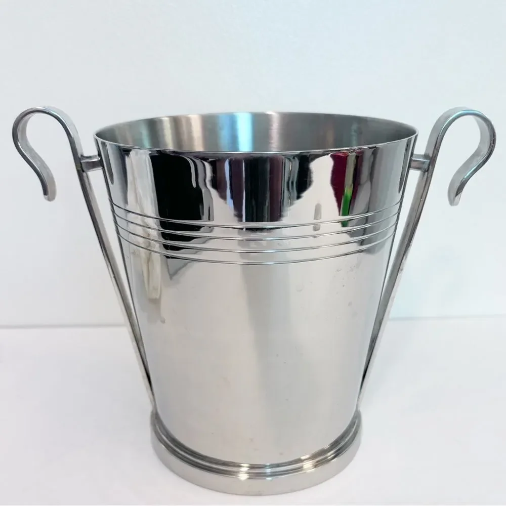 Crate and Barrel Stainless Wine Bucket